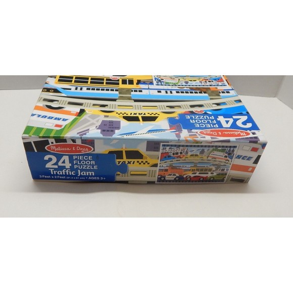 Melissa and Doug Traffic Jam 24 Pieces Preschool  Floor Puzzle 36in x 24in - Picture 7 of 7